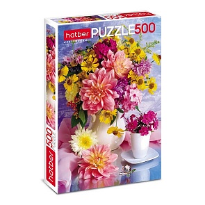 Пазл 500 элементов размер 34 х 46 см - Романтический букет (Hatber, 500ПЗ2-02480)